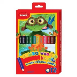 Rexus JUMBO trojhranné tužky 12 barev (607811)