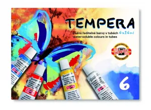 Koh-I-Noor temperová barva: mix 16 ml 6 barev.