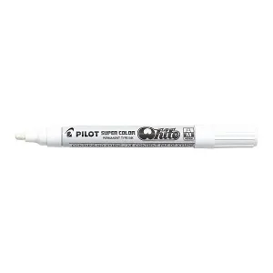 Pilotní olejový popisovač, bílý 2,0mm kulatý hrot (SC-PM-W)