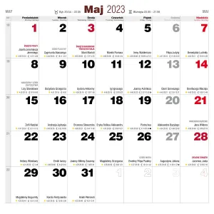 Vícepanelový nástěnný kalendář Avanti 300 mm x 300 mm (5901769621138)