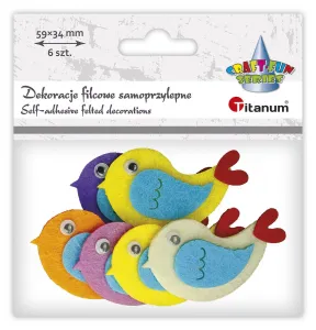 Titanum Craft-Fun Series plstěné samolepící ptáčky (7510)