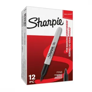 Jemný permanentní popisovač Sharpie, černý 1,0mm vláknový hrot (S0810930)