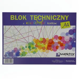 Technický blok Wektor color A4 mix 160g 10k