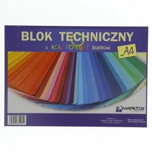 Technický blok Wektor color A4 mix 160g 10k