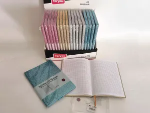 Obal na zápisník Adar glitter mix check 210 mm x 140 mm (560048)