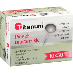 Čalounické kolíky Titanum silver 30 ks.