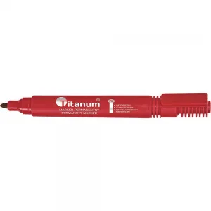 Permanentní popisovač Titanum, červený 2,0mm kulatý hrot (PY1026-02)