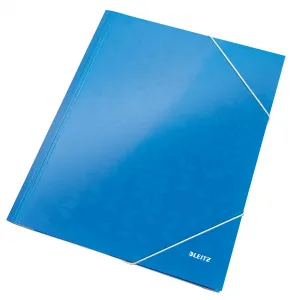 Leitz WOW A4 kartonový pořadač s gumou barva: metalická modrá 80g (39820036)