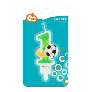 Narozeninová svíčka Godan číslo 1 s kuličkou 7,8 cm (PF-SCP1)