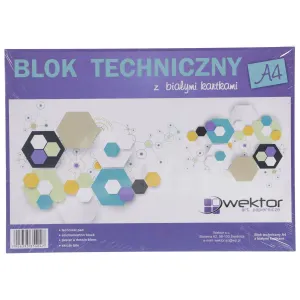 Technický blok Vector A4 bílý 160g 10k 210mm x 297mm