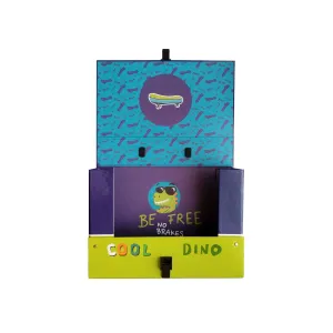 Kartonový zaklapávací pořadač Rexus s rukojetí chlapec A4 barva: tmavě modrá 320 mm x 230 mm