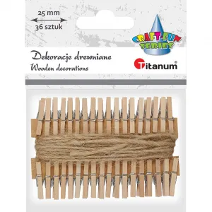 Titanum Craft-Fun Series dřevěný kolíček na prádlo s provázkem (PJ497)