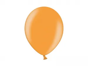 Partydeco metalizovaný gumový balónek 100 ks metalická oranžová (12m-081)