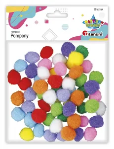 Titanum Craft-Fun Series pastelové polyesterové bambulky mix 60 ks (20TH1020-13)