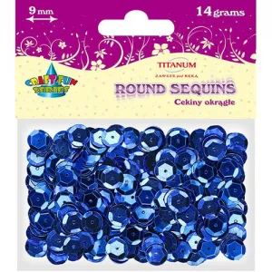 Titanum Craft-Fun Series kulaté flitry tmavě modré 14g (CM9BL)