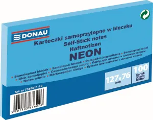 Donau Neonově modré 100k samolepicí bankovky 127 mm x 76 mm (7588011-10)