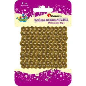 Titanum Craft-Fun Series ozdobná stuha se zlatými flitry 6mm 2m (363643)