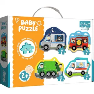Trefl puzzle baby klasická vozidla a povolání 3, 4, 5, 6 el. (36071)