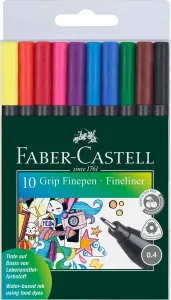Faber-Castell Grip Finepen tenčí tužky 0,4 10 barev (FC151610)