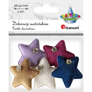Titanum Craft-Fun Series látkový ornament hvězdy s křišťálem (BY289)