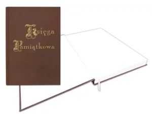 Kronika Warty pamětní kniha zlacená - hnědá 144k. 220 mm x 307 mm (319-048)