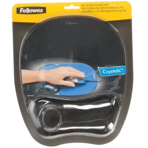 Křišťálová podložka pod myš Fellowes - černá (9112101)