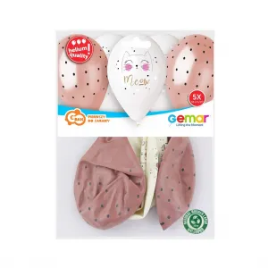 Godan gumová kočka 13 palců balón, 5 ks pastelových 5 ks mix 330mm 13cal (GMS120/KOT)