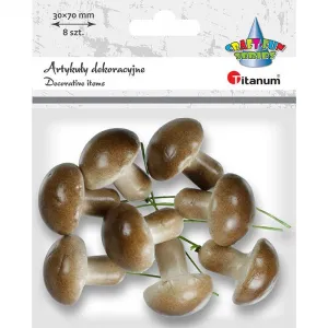 Titanum Craft-Fun Series polystyrenová ozdoba houba na drátku (92637)