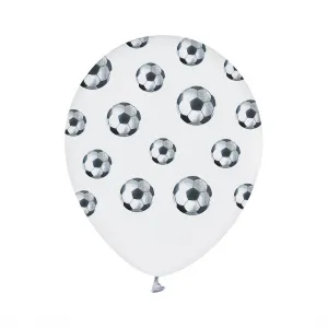Godan gumové balónky Fotbalové míče 5 ks bílé 12 palců (136GZ-PIN5)