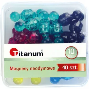Titanová deska magnet 10mm neodymové kolíky - mix průměr 10mm