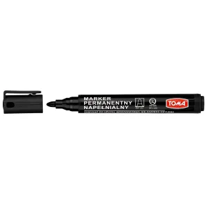 Permanentní popisovač Toma, černý 1,5mm kulatý hrot (TO-222 3 2)