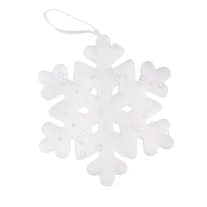 Arpex třpytivá sněhová vločka 15cm (bn7666)