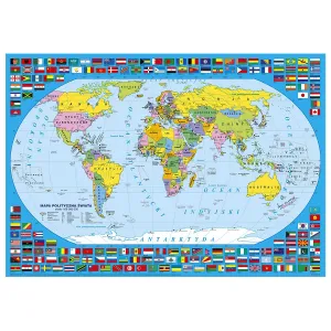 Stolní mapa světa na podložce Derform 490 mm x 340 mm (POS)