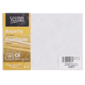 Obálka Galerie Papírové růže C6 - bílá 114 mm x 162 mm (280211)