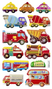 Titanum Craft-Fun Series městská vozidla měkké vypouklé samolepky (LYT-053)