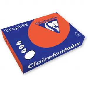 Barevný papír Trophee A4 - kardinálně červená 80g (xca41873)