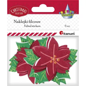 Titanum Craft-Fun Series plstěné poinsettia samolepka (20621)