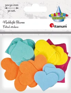 Nálepka (samolepka) Titanum Craft-Fun Series plstěné srdce (5007B)