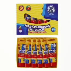 Astra plakátové barvy barva: jasně červená 30ml 1 barva.