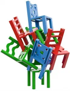 Trefl arkádová hra Mistakos Fight for Stools (02075)