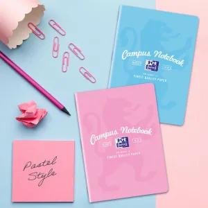 Oxford CAMPUS PASTEL notebook A4 60k. 90g kontrola 207 mm x 294 mm (400160108)