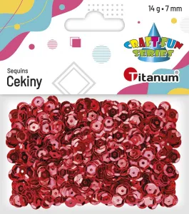 Titanum Craft-fun Series kulaté 7mm červené 14g flitry (CM6R)