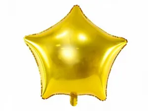 Fóliový balónek Partydeco Star, 70 cm, zlatý 27cal (FB78M-019)
