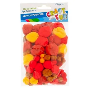 Craft with Fun Akrylová bambulková peříčka mix 100 ks (441431)