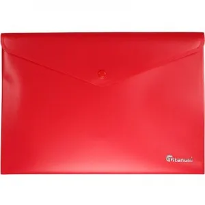 Horizontální složka na obálky A4 z PP Titanum, matná červená (TKM4TRE)