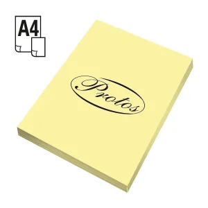 Barevný papír Protos A4 - světle žlutý 160g