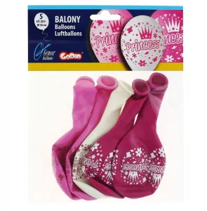 Godan Premium Princesses gumový balónek 5 ks mix 300 mm 12cal (GB/PG32)