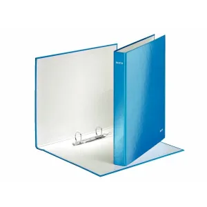 Kroužkový pořadač Leitz WOW A4+ modrý metalický 25 mm (42410036)