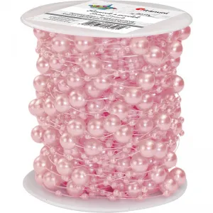 Korálky Titanum Craft-Fun Series on line růžové pastelové (D-8)