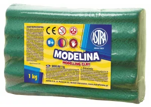 Modelovací hlína Astra 1 barva zelená 1000g